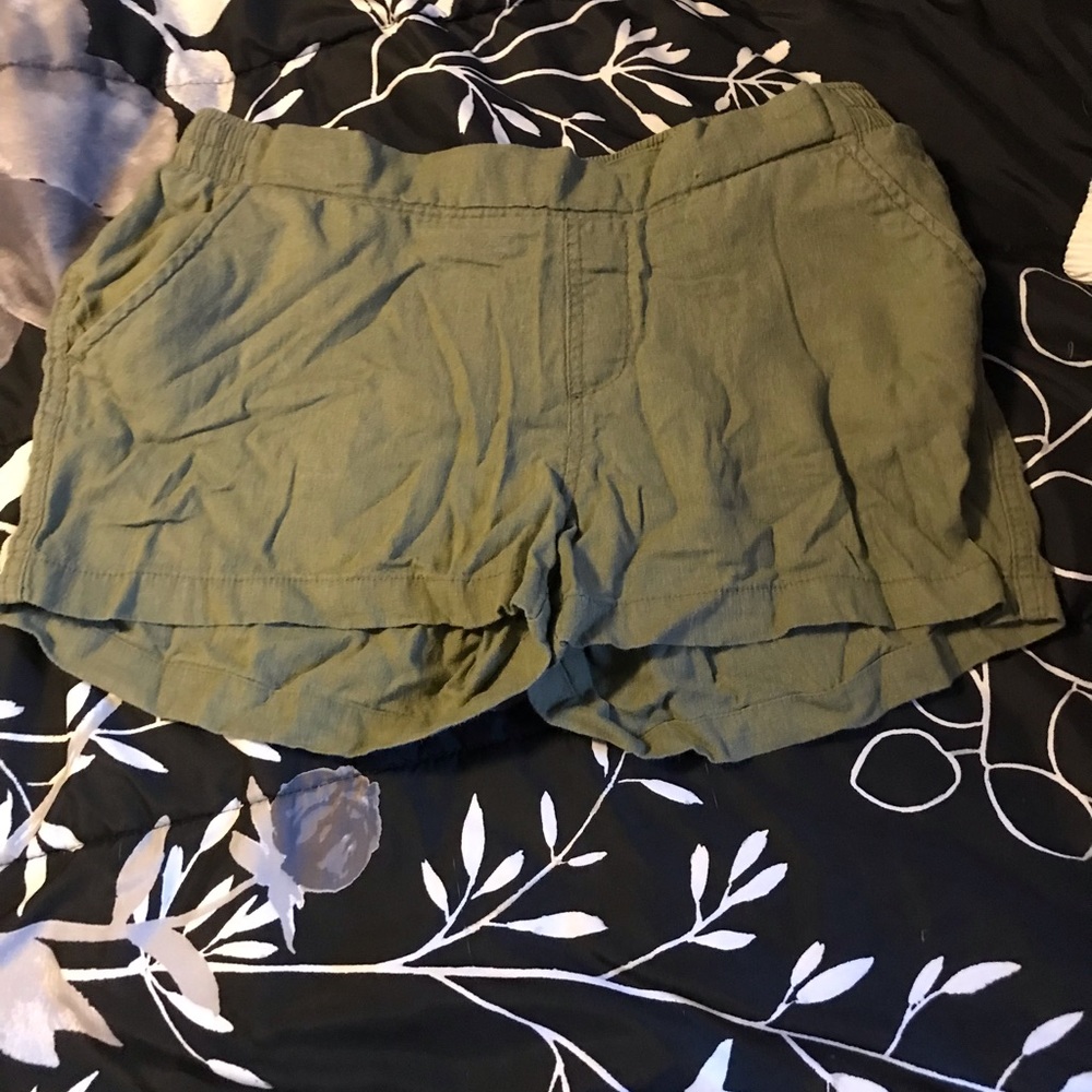 Army green shorts